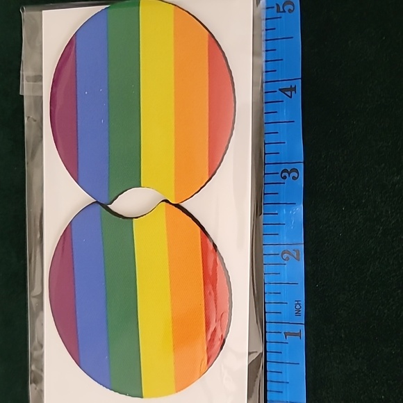 Homemade Pride car coasters! - Picture 3 of 4